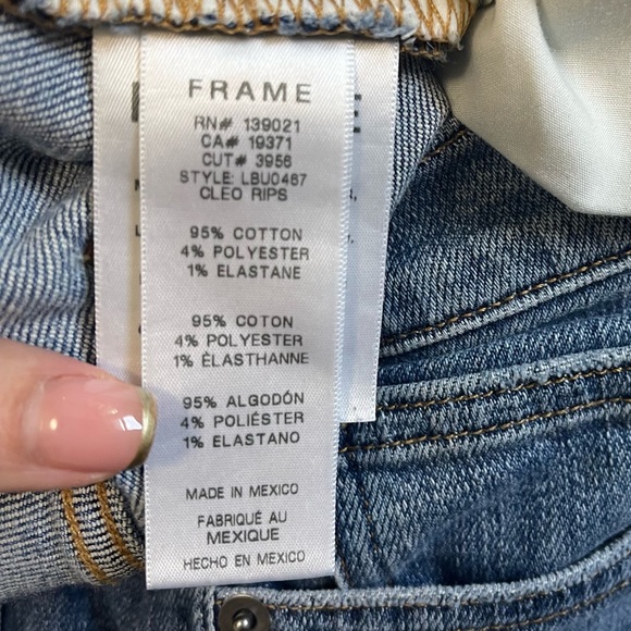 Frame Le Beau Boyfriend Jeans Size 28 Distressed Straight Leg Denim - Picture 9 of 9